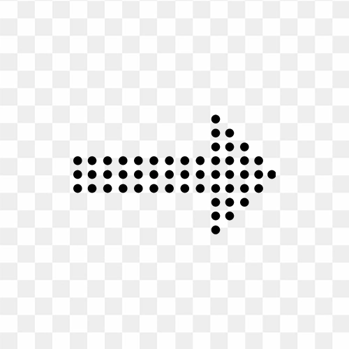 Black dotted Arrow free transparent png